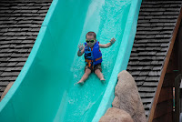 Tyler on a big boy slide