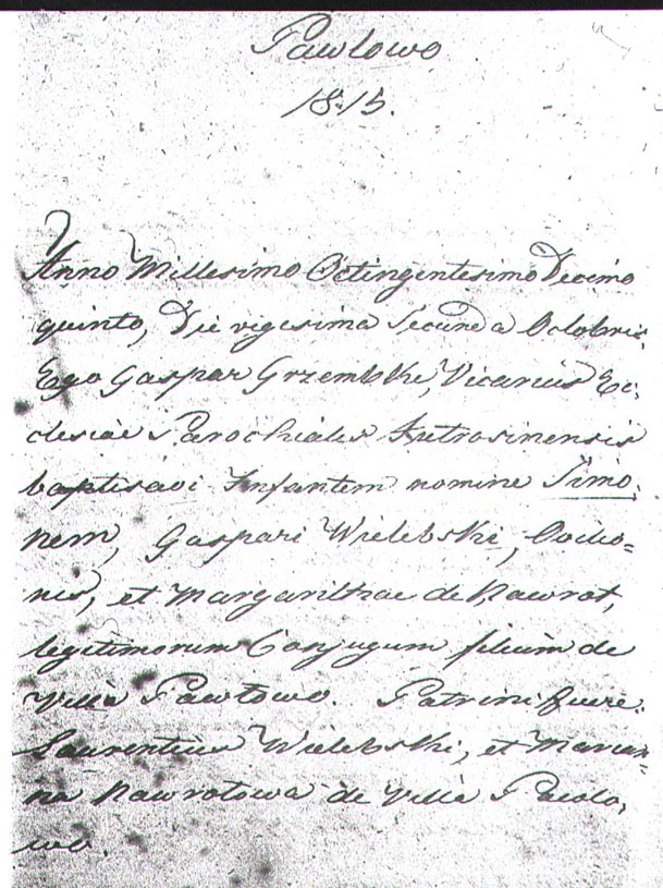 [1815+Simon+Wielebski's+birth+record+Pawlowo+Jutrosin.jpg]