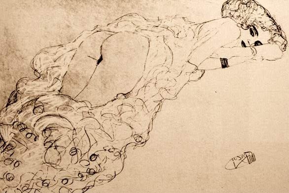 [Gustav+Klimt+-+Woman,+Semi-nude,+1909-1920.jpg]