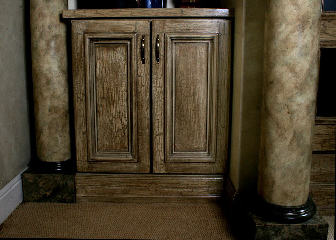 Column base and crackle cabinet