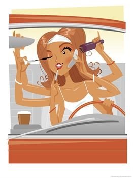 [Woman-Driving-Car-Adjusting-Mirror-Applying-Make-up-and-Talking-on-Cell-Phone-with-Multiple-Arms-Giclee-Print-C12351517.jpeg]