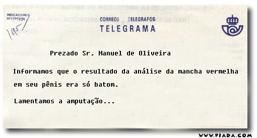 Telegrama para o Manuel!