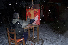 Pintando bajo la nieve