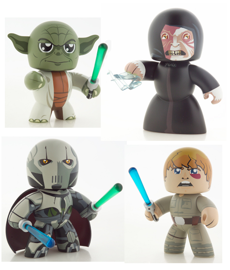 Yoda, Emperor Palpatine, General Grievous & Luke Skywalker - Star Wars Mighty Muggs Wave 4