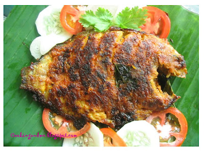 Karimeen Pollichathu / Pearl Spot Fish Wrapped in Banana Leaves