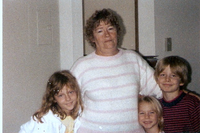 Grandma With 3 Of Her Grandkids
