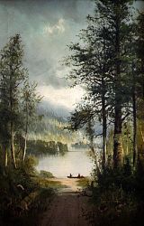 [small_Landscape+With+Canoe+On+Lake.jpg]