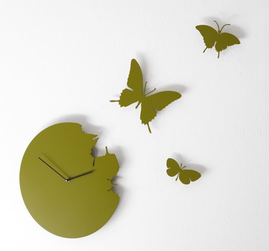 [Green+butterfly+clock]