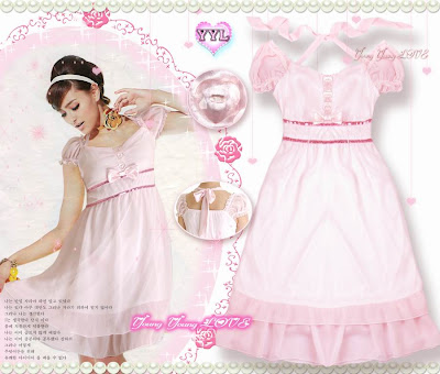 فساااتين قصيره Elegant+dress+(CO2590)+Free+Size+(Chest80-86CM+Long76CM)+Pink+%2428