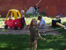 Playing in the back yard