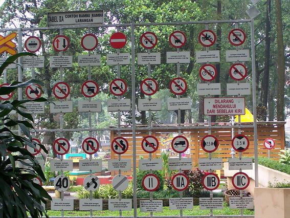 Traffic Sign at Taman Lalu Lintas (Traffic Park)