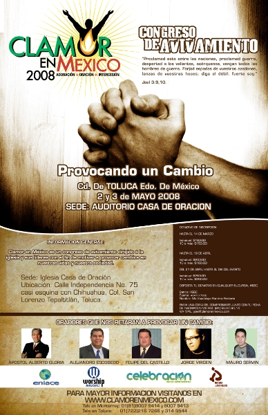 Congreso de Avivamiento, clamor en México. Organiza Worship Music