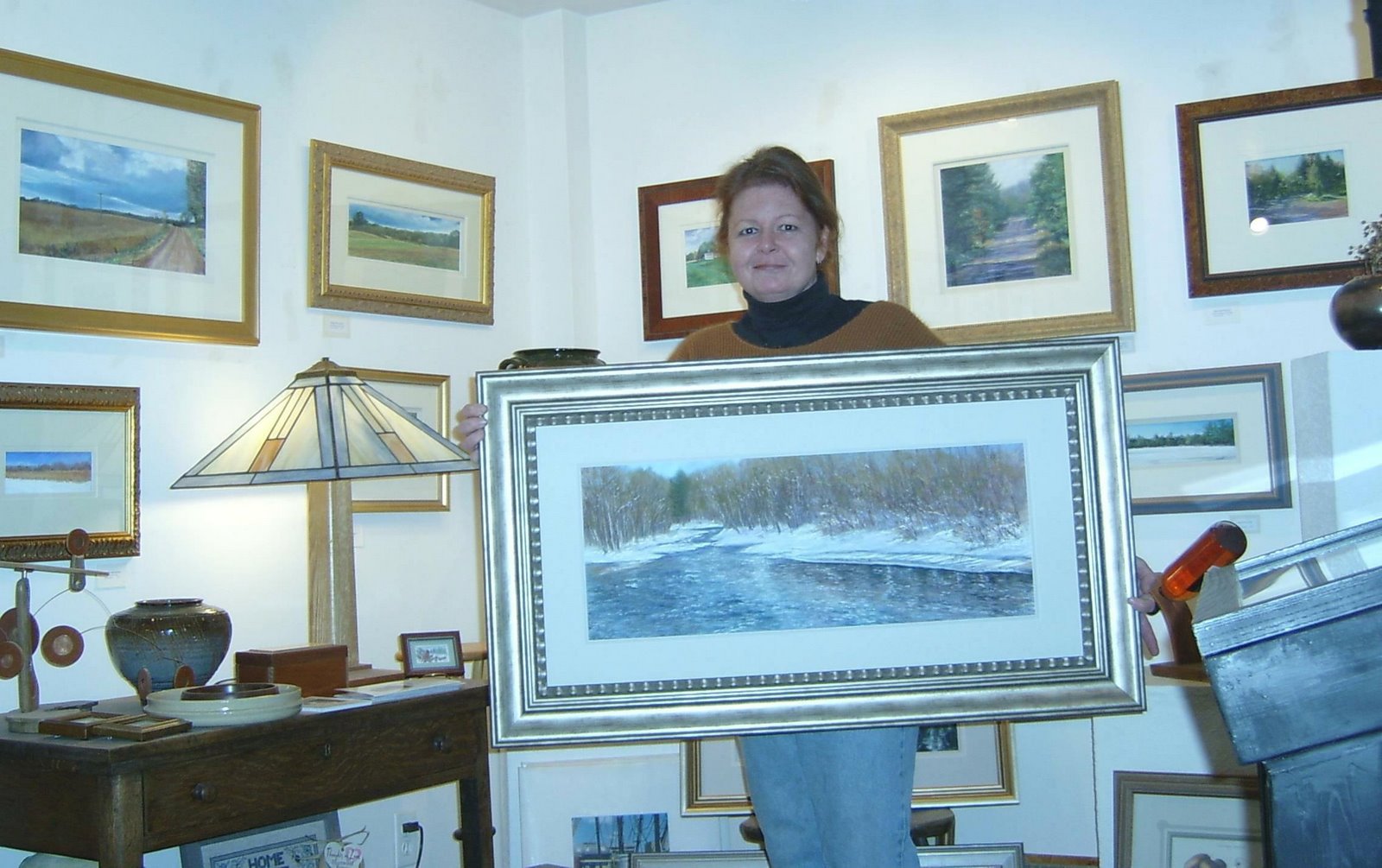 In the gallery holding "Salmon River"