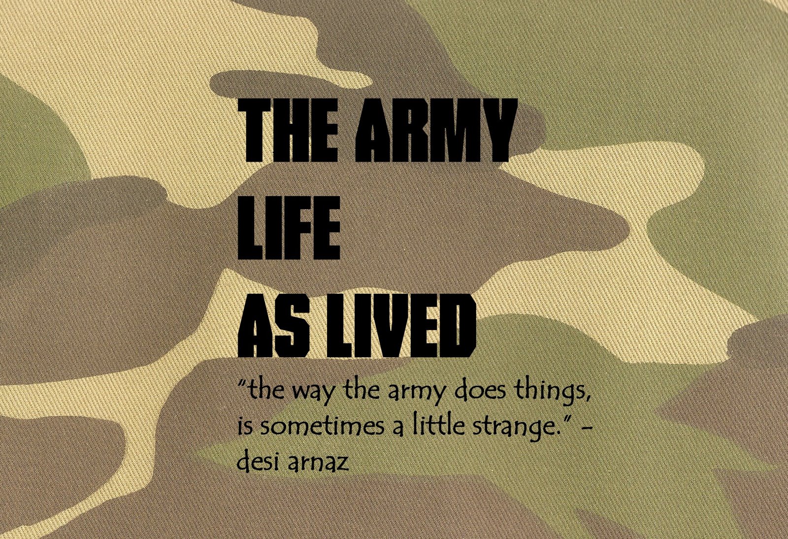 The Army Life As Lived