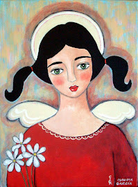 Angel with daisies