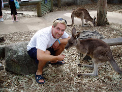 Glenn and a kangaroo!
