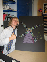 The artist with his windmill