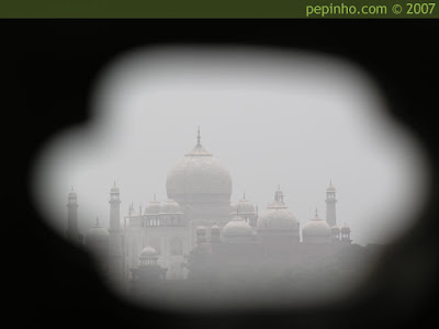 Taj Mahal desde el fuerte de Agra