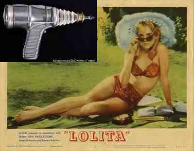 MGM Lolita Lobby Card (1962) and Ray-gun from Forbidden Planet (1956)