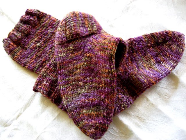 Handspun, handknit wool socks