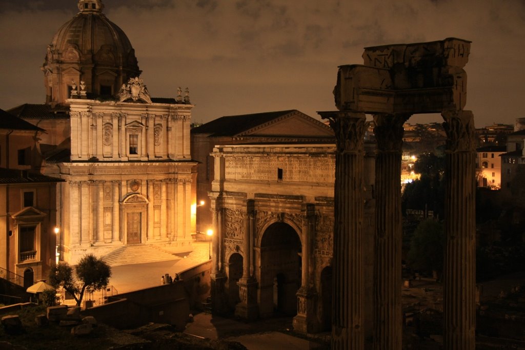 The Rome Forum at Night