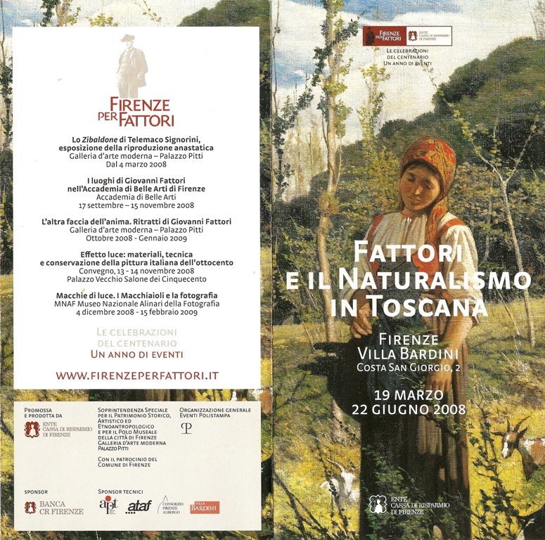 Villa Bardini Fattori Exhibit Brochure