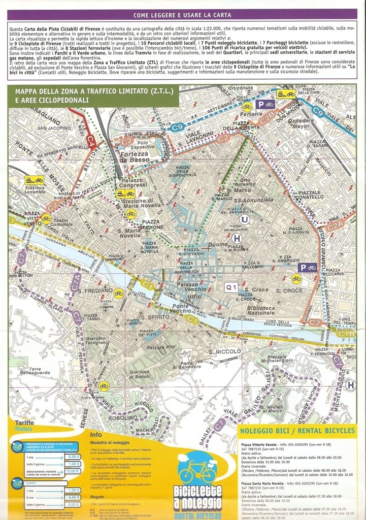 Florence Comune Bike Map