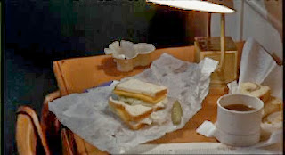 Item: one sandwich, abandoned in a hospital. Always looks very appetising.