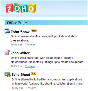 Zoho Online Office