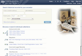 Record Search Home Page