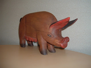 My Office Pig, bought at an African store going out of business, for only $10!