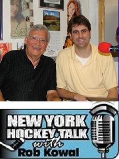 Mike Savino (left) visits Rob Kowal at NY Hockey Talk