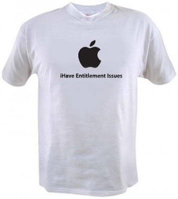 Image of shirt that says "I have entitlement issues"