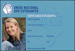 CARTEIRA DE ESTUDANTE 2008 - UNE NACIONAL