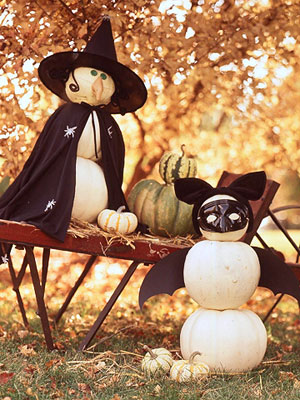 [halloween+pumpkin+bat+and+witch]