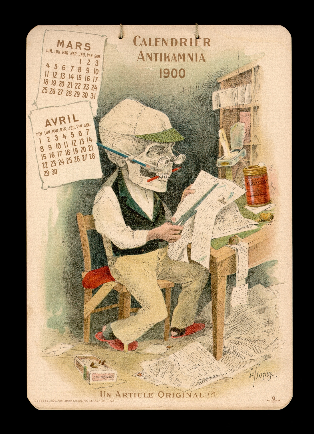 Antikamnia medical calendar 1900