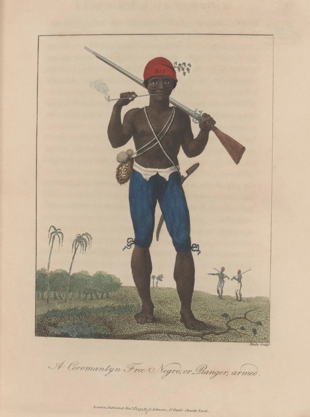 A Coromantyn Free Negro, or Ranger, armed