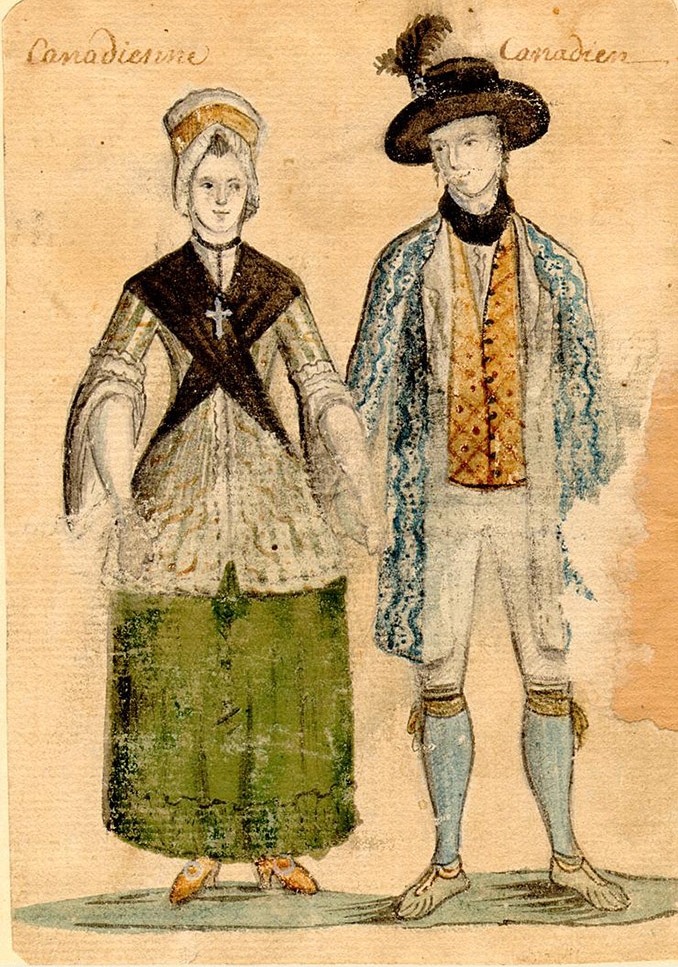 Montreal male and female clothing 1750