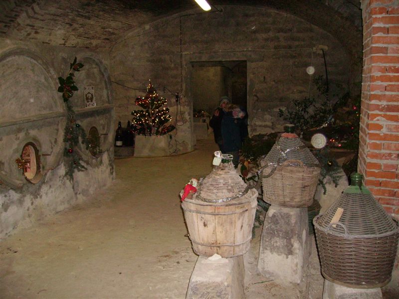 The amazing cellar of Villa Mimma, aged a few centuries, where the Nativities are displayed.