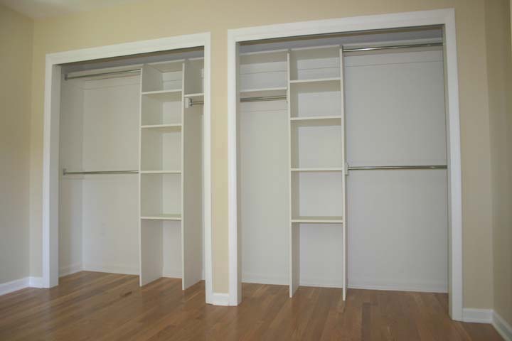 master bedroom closets (doors removed for clarity)