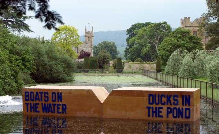 ['ON+THE+WATER+IN+THE+POND',+2008,+Lawrence+Weiner.jpg]