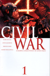 Original cover to CIVIL WAR #1, by Steve McNiven!