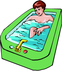 ванны с  желтым скипидарным раствором