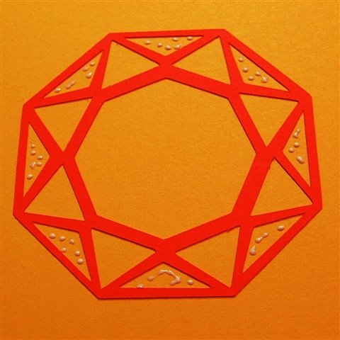 [orange+frame+on+yellow+cards+glue+dots+for+background+triangles.jpg]