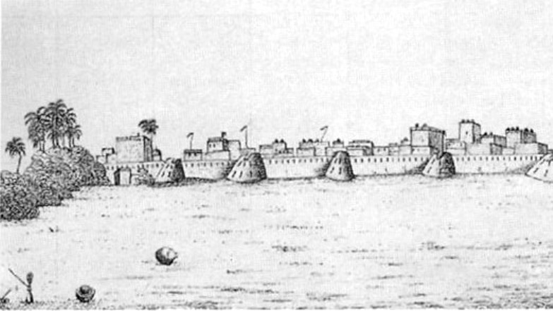 [A+sketch+of+the+old+fort+at+Karachi+from+the+1830]