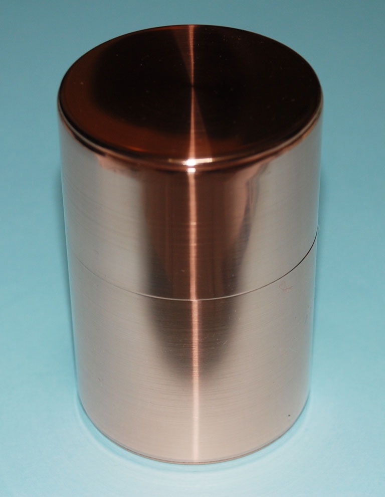 The theme day: metal, copper container for tea leaves, Kyoto