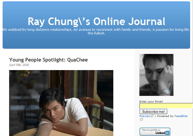 young people spotlight, ray chung