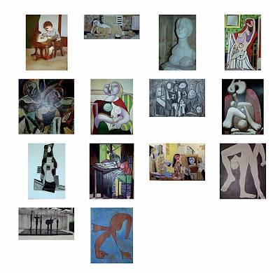 Fotos de obras de Picasso con enlaces. Photos Picasso Paints  Muesums Madrid
