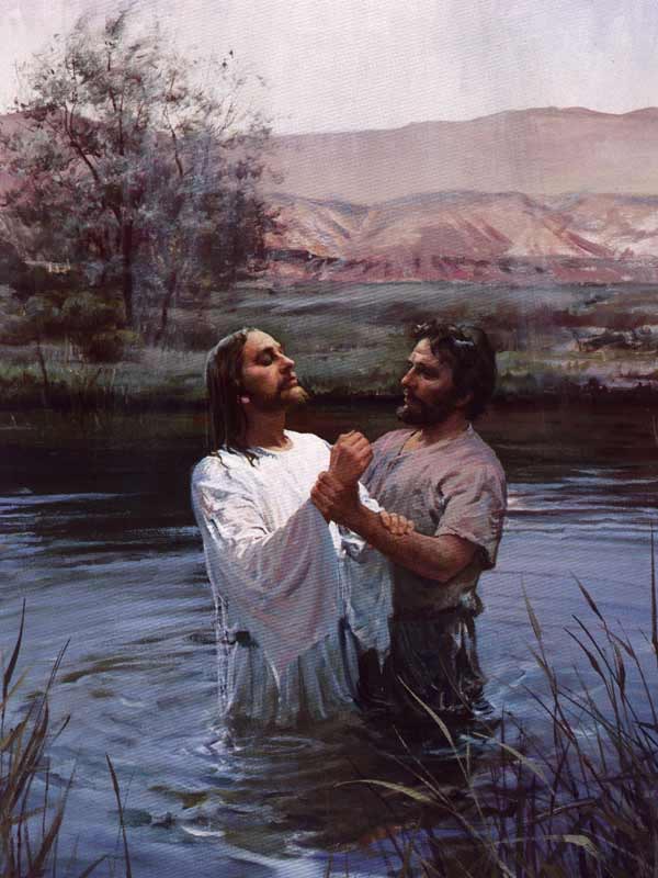 John the baptist, baptizing Jesus!!