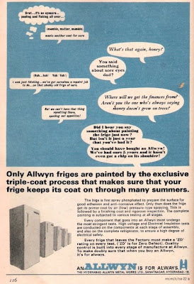 Old Ad of Allwyn Fridge 